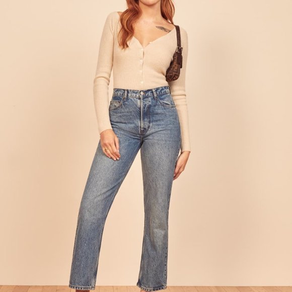 Reformation Faro Deep V Cardigan S 